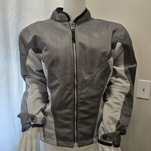 FirstGear‎ Women's XL Mesh Motorcycle Riding Jacket Gray Armor Summer Ventilated